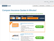 Tablet Screenshot of insuranceiwant.com